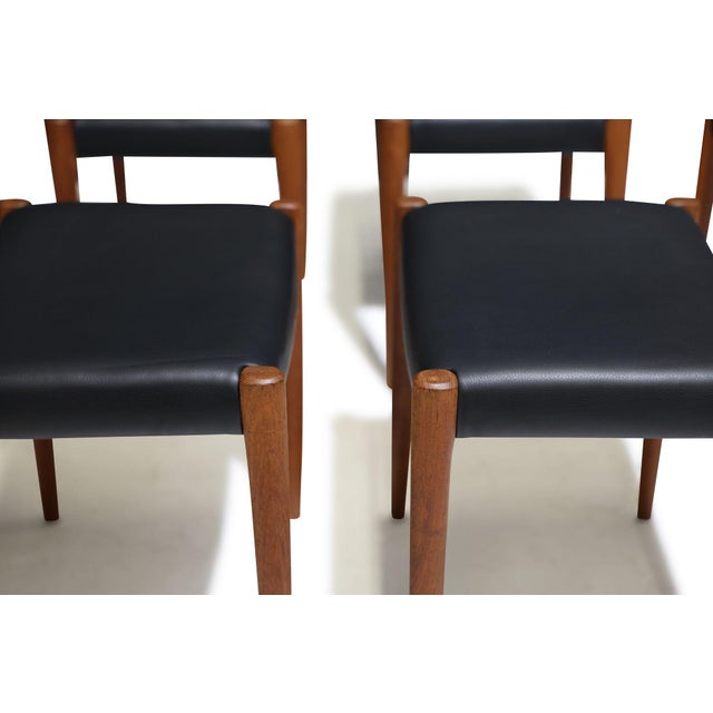 Mid 20th Century Six Niels Moller for Jl Moller 80a Teak Stacking Stool / Benches For Sale - Image 9 of 14