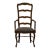 Vintage Antique Solid Cherry Country French Ladderback Dining Arm Chair For Sale