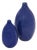 Cobalt Blue Glaze Ceramic Vases - Set of 2 For Sale