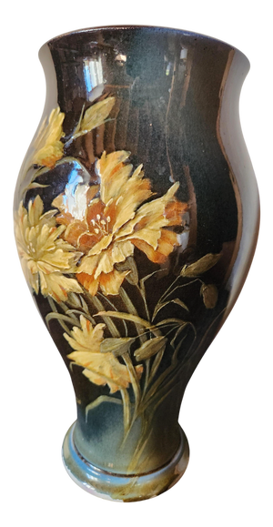French Impressionist Ceramic Vase by A. Vincent