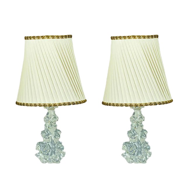 Crystal Table Lamps by Charles Schneider, 1960s, Set of 2 For Sale