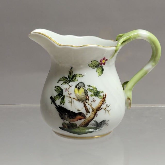 English Mini Creamer Rothschild Bird Herend For Sale - Image 3 of 7