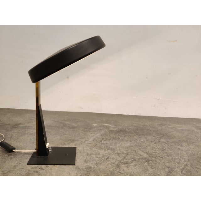 Black Table Lamp by Louis Kalff for Philips, 1960 For Sale - Image 8 of 12