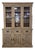 English Late 19th Century Light Oak Carved Base and Glazed Top Bookcase For Sale