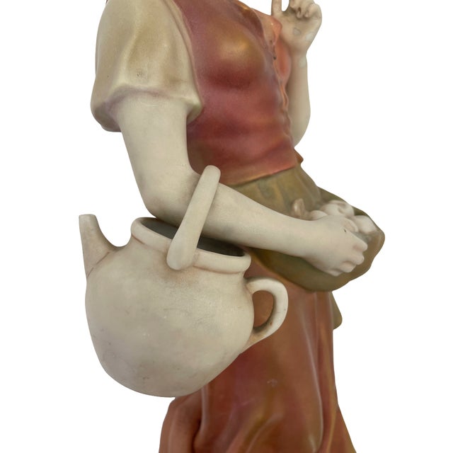 Royal Dux Porcelain Harvest Figurines — A Pair For Sale - Image 10 of 17