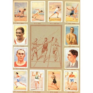 Vintage Track & Field Print, C. 1935 For Sale
