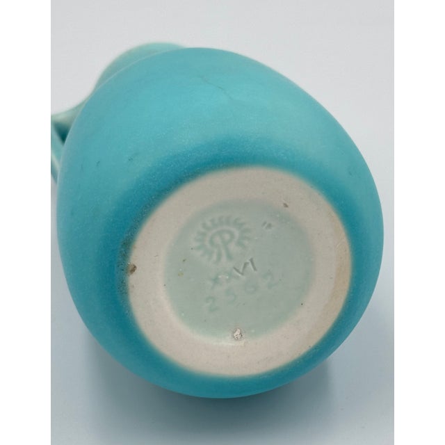 Antique Rookwood Art Pottery Double-Handle Vase Robin's Egg Blue #2562 For Sale In Palm Springs - Image 6 of 8