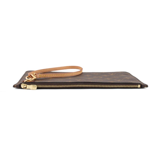 Louis Vuitton Neverfull Monogram Canvas Gold-Tone Hardware Wristlet Bag For Sale In Houston - Image 6 of 11