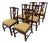1960s Set of 6 Maitland Smith Hickory Chair Chippendale Mahogany Dining Chairs For Sale