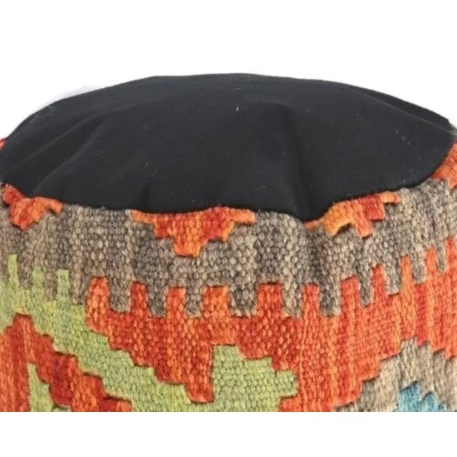 Traditional Vintage Turkish Hand-Woven Kilim Pillow For Sale - Image 3 of 4