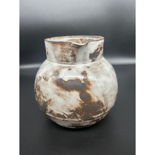 Beige Pitcher by Gérard Hofman for Vallauris, 1960s For Sale - Image 8 of 10