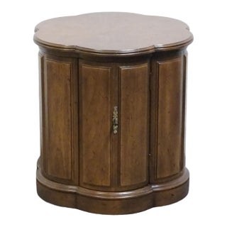 Henredon Furniture Solid Walnut 21" Accent Storage End Table 43-5302 For Sale