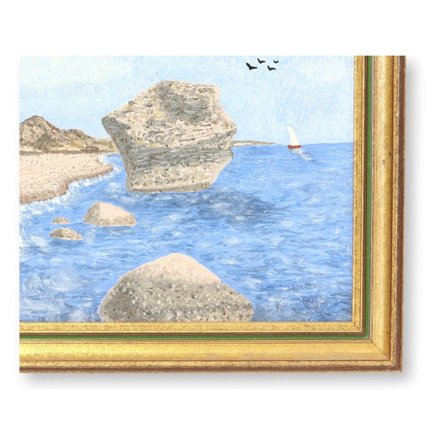 French Coastal Landscape Paintings, Pair For Sale - Image 4 of 8