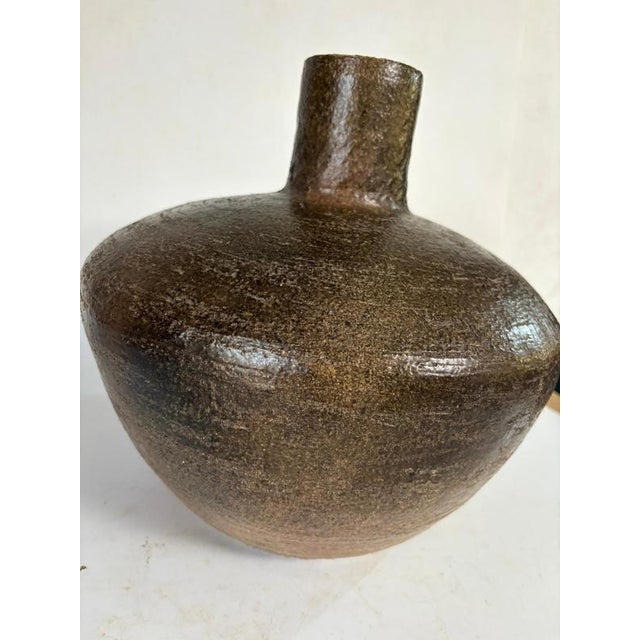 Brutalist Stoneware Vase, 1960s For Sale - Image 4 of 10