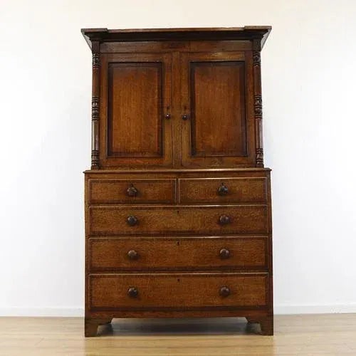 Vintage Oak Cabinet For Sale - Image 6 of 12
