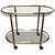 Italian Two-Tier Brass and Glass Bar Cart with Dark Glass Top by Milo Baughman, 1970s For Sale - Image 9 of 9
