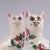 Antique Sponge Ware Pottery Mantel Cats in the style of Wemyss, 1890s, Set of 2 For Sale - Image 4 of 13