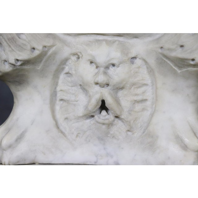 20th C Pair White Marble Figural Carved Pedestals Plantstands For Sale In Philadelphia - Image 6 of 13
