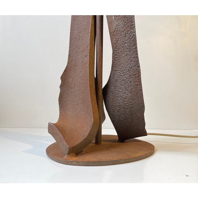 Vintage Brutalist Steel Table Lamp, 1970s For Sale - Image 6 of 12