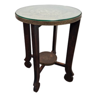 Amsterdam School Art Deco Occasional Table with Copper Top, 1920s For Sale
