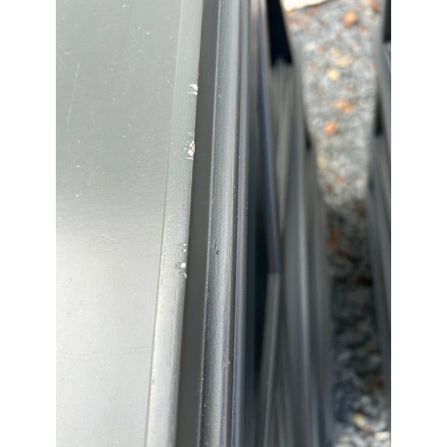 Dark Gray Painted Mahogany Night Stands End Tables With X Motif and Shelves For Sale - Image 8 of 15