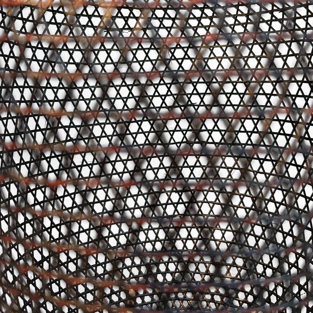 Vintage Handwoven Bamboo Ikebana Basket, Japan, 1950s For Sale - Image 6 of 18