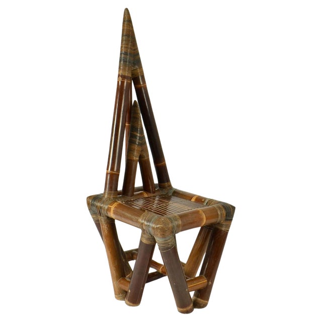 Sculptural Bamboo Chair, 1950s For Sale