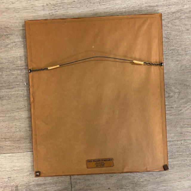 French Vintage Pierre Pages Fine Art Watercolor Print, Signed For Sale - Image 3 of 5