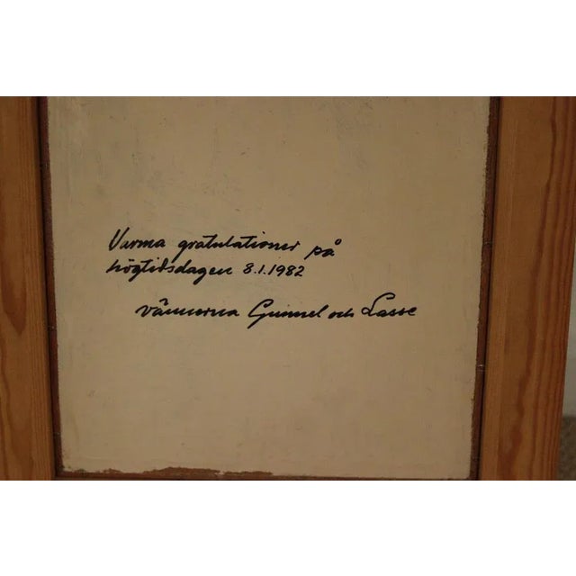 Carl Magnus Franklin, Two Women, 1960s, Oil on Panel, Framed For Sale - Image 10 of 11