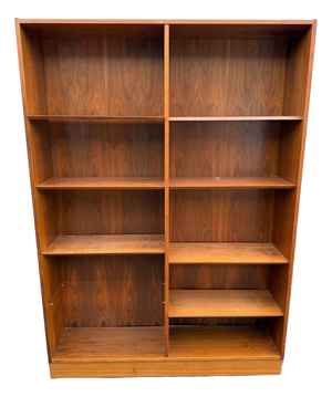 Mid Century Modern "Poul Hundevad" Teak Wood Double Bookcase