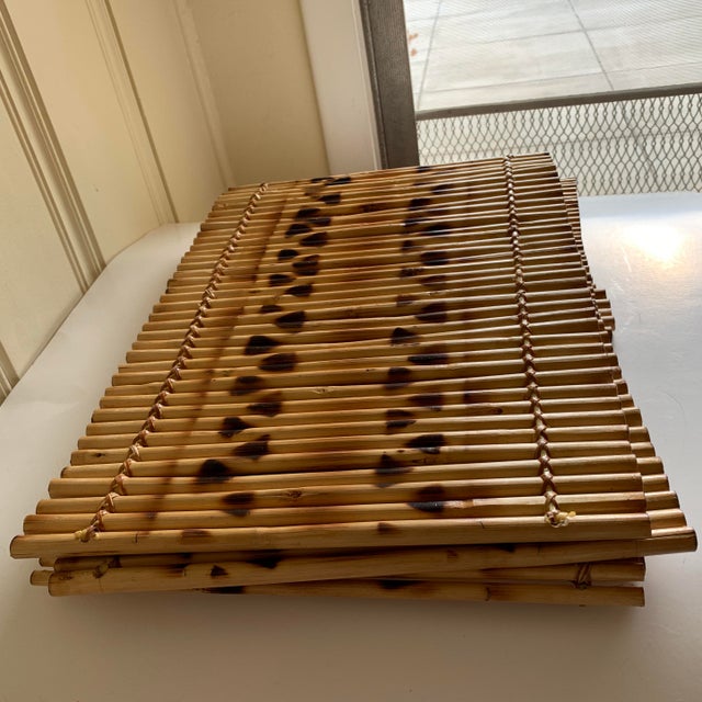 Natural Wood Bamboo Placemats, Set of Four Chairish