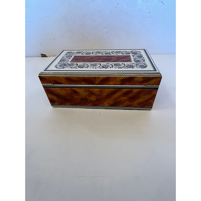 One of a Kind Artist Made Decorative Faux Tortoise and Pen & Ink Box For Sale - Image 4 of 15