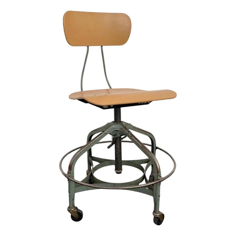 Industrial Adjustable Drafting Task Chair by Toledo Metal Furniture Co ...