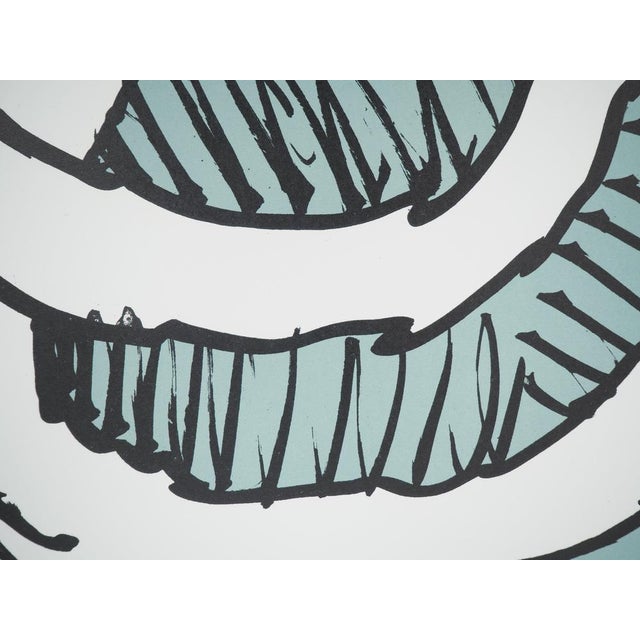 Pierre Alechinsky, Festival d'automne (Bleu), Lithograph For Sale - Image 6 of 7
