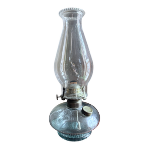 Vintage Mid-Century 1960s Chamber Style Oil Lamp Hurricane Lamp