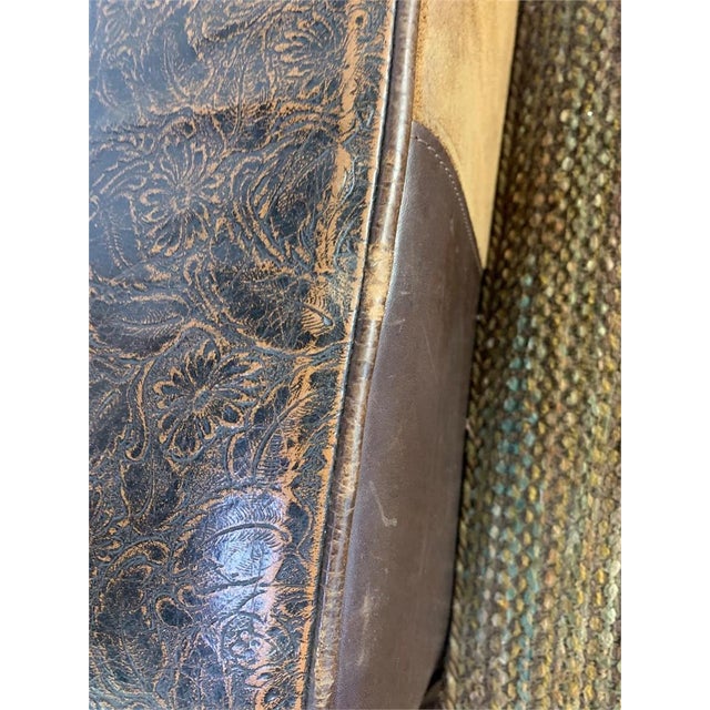 Paul Robert Mixed Fabric and Leather Sofa & Chair For Sale - Image 13 of 16