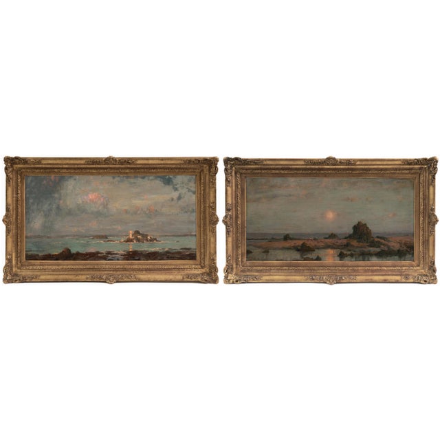 'Rivière de Mon Paix', Pair of Fine French Impressionist Oils, Musée d'Orsay, Luxembourg Museum. --- Raoul André Ulmann...