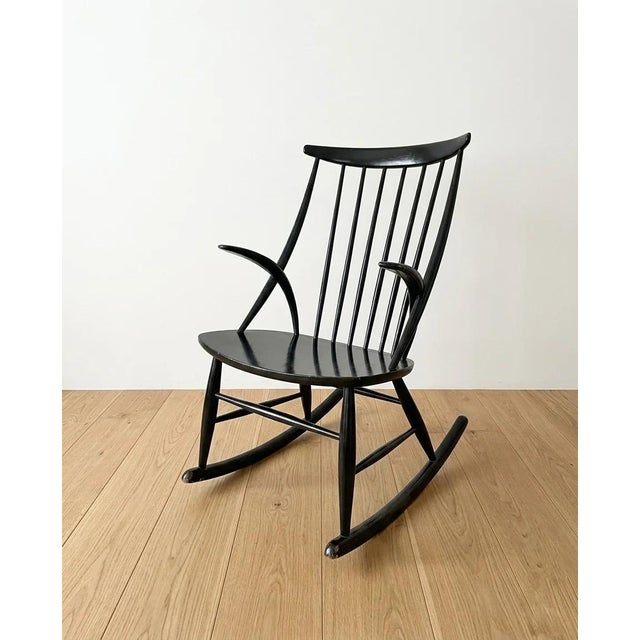 Mid-Century Modern Vintage Danish Rocking Chair from Illum Wikkelsø, 1950s For Sale - Image 3 of 3