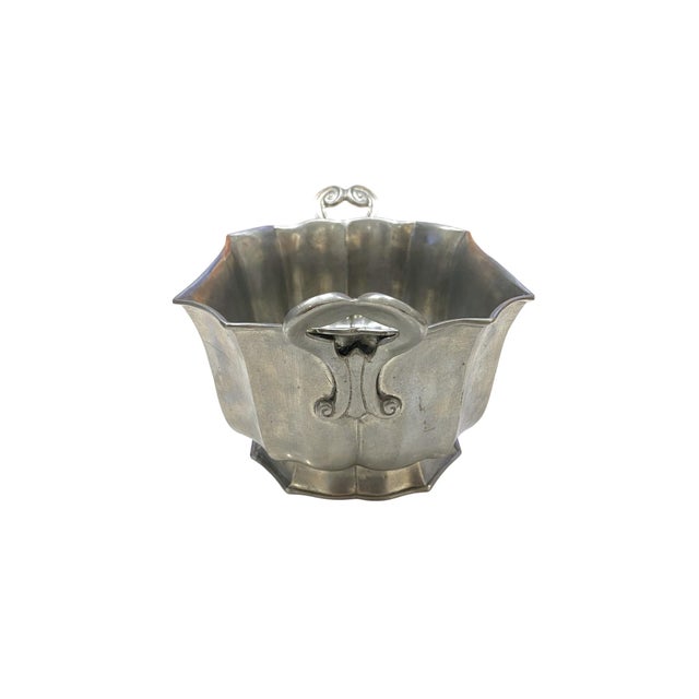 A beautiful Match Pewter bowl/planter handmade by Cosi Tabellini in Northern Italy. Perfect as a floral centerpiece or a...