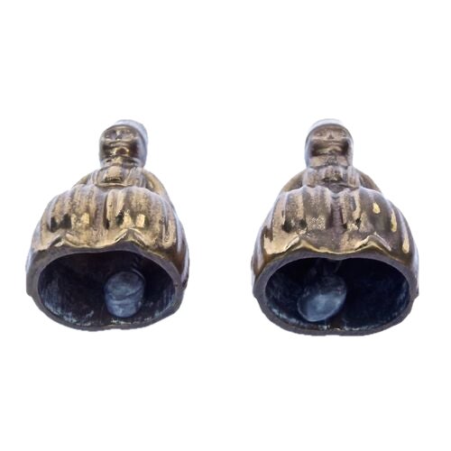 Pair Antique Miniature Brass Cossack Bells For Sale - Image 4 of 4