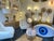 Contemporary Brass Murano Glass Flame Lamps, Italy - a Pair EU Wired For Sale - Image 12 of 13