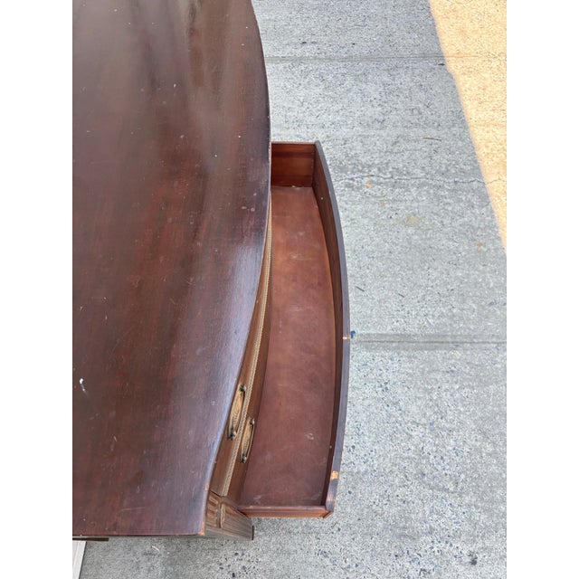 Early 20th Century Federal Revival Mahogany Bowfront Chest of Drawers For Sale - Image 12 of 12