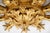 Metal Large Vintage Florentine Leaf Ceiling Lamp by Banci Firenze, 1960s For Sale - Image 7 of 9