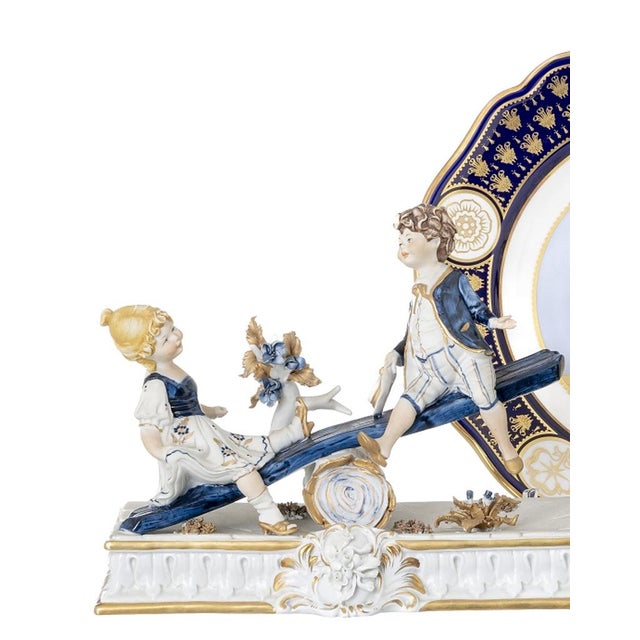Commemorative Plate and Two Sculptural Groups in Porcelain, Set of 3 For Sale - Image 3 of 8