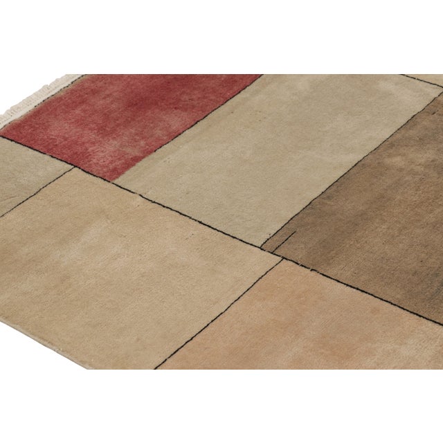 Vintage Zeki Müren Rug With Bold Cubist Deco Geometric Patterns - Rug & Kilim For Sale In New York - Image 6 of 8