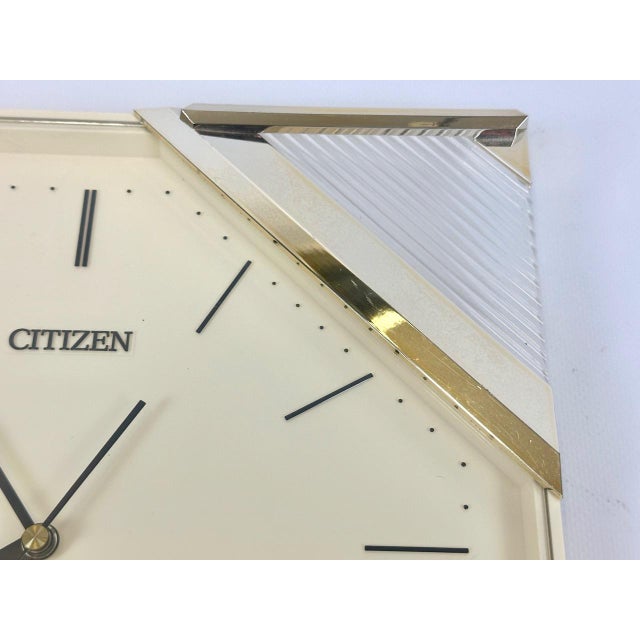 Postmodern Japanese Postmodern Citizen Wall Clock, 1980s For Sale - Image 3 of 8