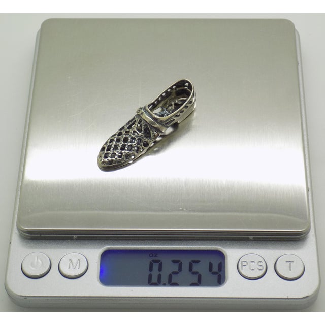 Vintage Italian Handmade Genuine Silver Loafer Shoe Dollhouse Miniature Figurine For Sale - Image 11 of 12