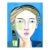 Cecilia Gallerini Cubist Abstract Oil Portrait by Alexandra Swistak For Sale