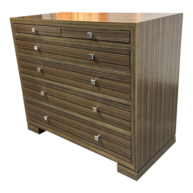 Contemporary Macassar Style Chest of Drawers For Sale