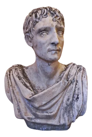 Sculpture of a Bust in Biscuit Porcelain, 1940s